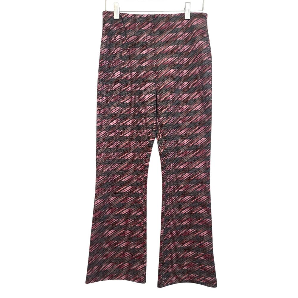 NWT Anthropologie Dolan Patterned High Rise Flare Pants XS Jacquard